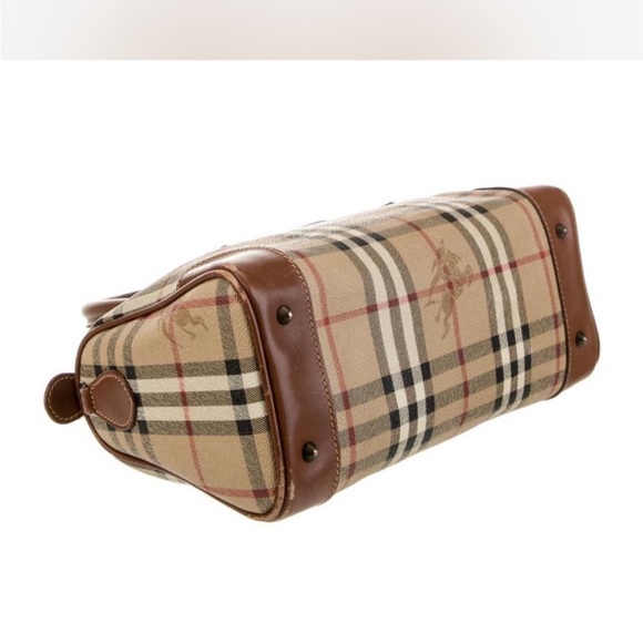 Burberry Beige and Brown Check Satchel - Picture 4 of 8